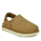 Goldenstar Suede Platform Clog Chestnut