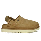 Goldenstar Suede Platform Clog Chestnut