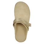 Goldenstar Suede Platform Clog Sand