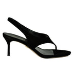Talon Suede Heel Thong Sandal