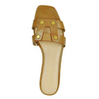 Via-Slide Leather Flat Slide