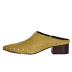 August-Clog Suede Studded Mule