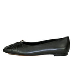 Dany Leather Ruched Flat