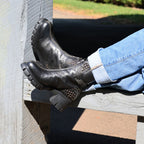 Frannie Leather Studded Boot