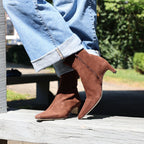 Wally-AnkleBoot Suede Ankle Heel Bootie