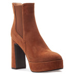 Chad Suede Platform Heel Bootie