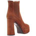 Chad Suede Platform Heel Bootie