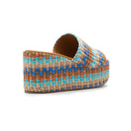 Sienna Multicolor Raffia Wedge Slide