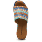 Sienna Multicolor Raffia Wedge Slide
