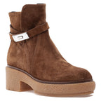 Tori Suede Crepe Platform Bootie