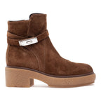 Tori Suede Crepe Platform Bootie