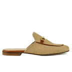 784 Linen Closed Mule