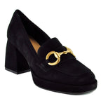 Cal Suede Platform Heel Loafer