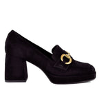 Cal Suede Platform Heel Loafer