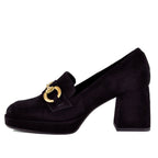 Cal Suede Platform Heel Loafer