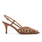 Carter Satin Mesh Heel Sling