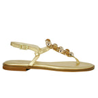 Cassie Stone Flat Thong Sandal