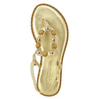 Cassie Stone Flat Thong Sandal