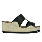 Christie Leather Espadrille Wedge Slide