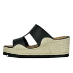 Christie Leather Espadrille Wedge Slide