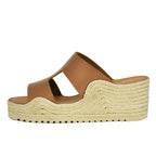 Christie Leather Espadrille Wedge Slide