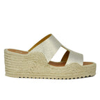 Christie Leather Espadrille Wedge Slide