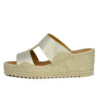 Christie Leather Espadrille Wedge Slide