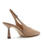 Cindy Leather Heel Slingback