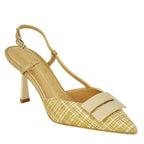 Crystal Raffia Slingback Heel