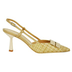 Crystal Raffia Slingback Heel