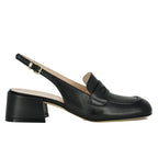 Erica Leather Heel Penny Slingback