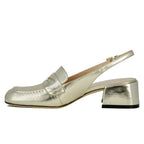 Erica Leather Heel Penny Slingback