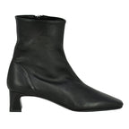 Fair Leather Square Toe Heel Bootie