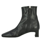 Fair Leather Square Toe Heel Bootie