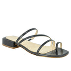 Fantastic Leather Flat Strippy Sandal