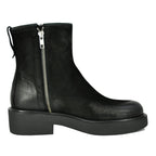 Friday Leather Double Zipper Bootie