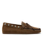 Ibiza Suede Tie Stitch Flat