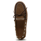 Ibiza Suede Tie Stitch Flat