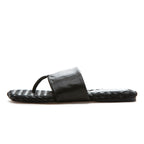 Ikenna Leather Woven Flat Thong