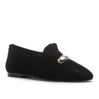 Illy Suede Metal Flat Loafer