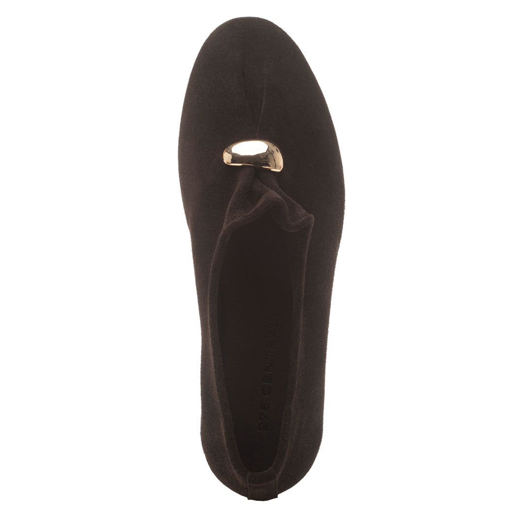Illy Suede Metal Flat Loafer