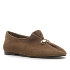 Illy Suede Metal Flat Loafer