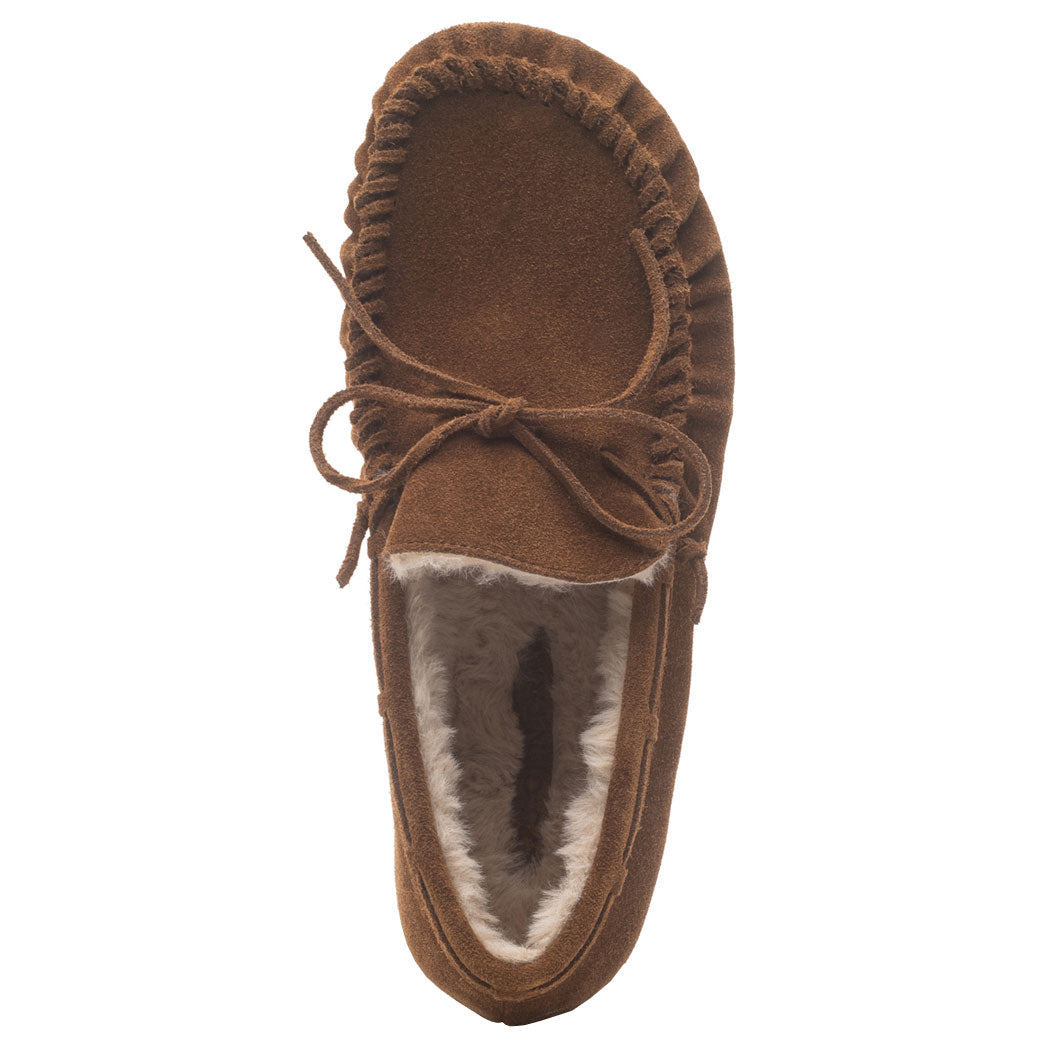 Iman Suede Shearling Tie Loafer