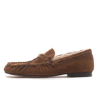 Iman Suede Shearling Tie Loafer