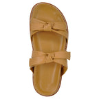 Irina Leather Bow Footbed Slide