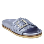 Iris Woven Leather Footbed Slide