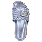 Iris Woven Leather Footbed Slide