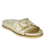 Iris Woven Leather Footbed Slide