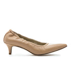 Larina Scrunched Leather Pump