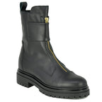 Leighton Leather Zip Lug Boot